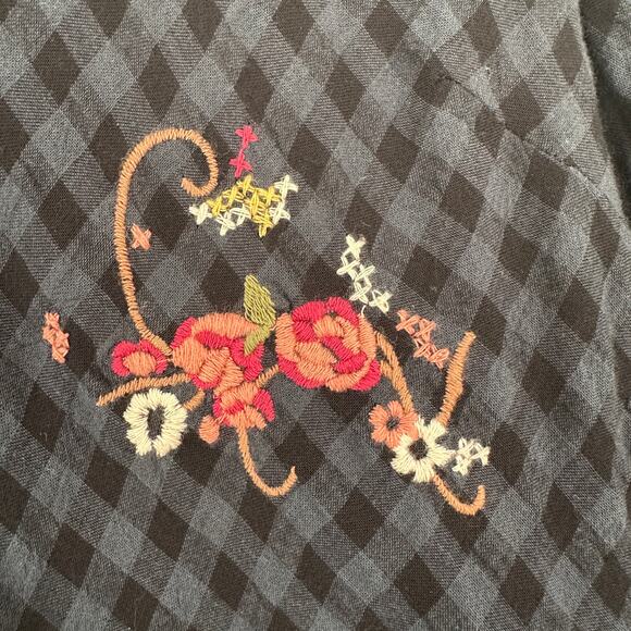 Odd Molly Dress Embroidered floral flare sleeves lace witchy whimsigoth Small XS - Picture 10 of 16